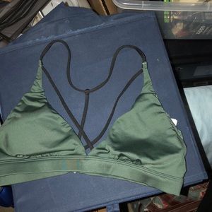 Victoria Secret Strappy Olive Green Sport Bra